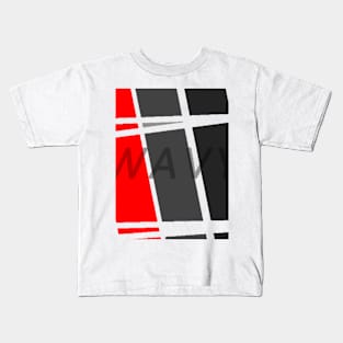 Wavy Stripe Red Kids T-Shirt